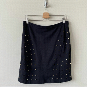 CARMEN Marc Valvo -Studded Stretch Midmini Skirt (Size:12)